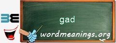 WordMeaning blackboard for gad